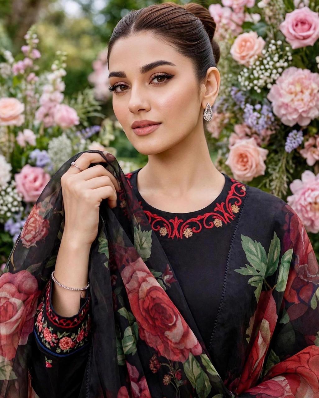 Black Rose Elegance 3 Piece Suit