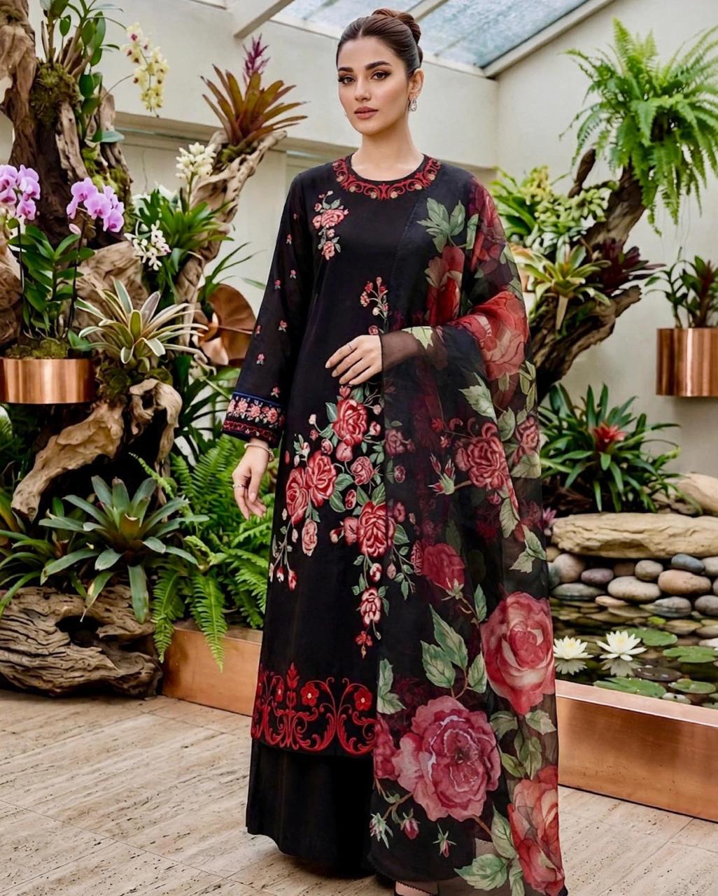 Black Rose Elegance 3 Piece Suit